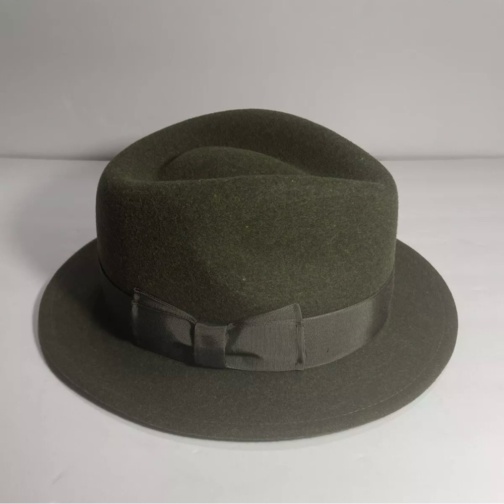 Steven Alan Womens Deep Green Wool Hat Sz Large approximately 56-57 cm